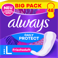 Slipeinlagen Daily Protect Long mit Frischeduft, Big Pack, 48 St