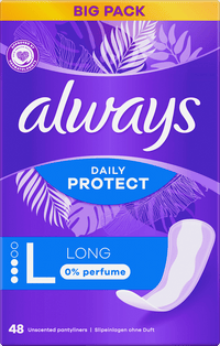 always Slipeinlagen Daily Protect Long ohne Duft, Big Pack, 48 St