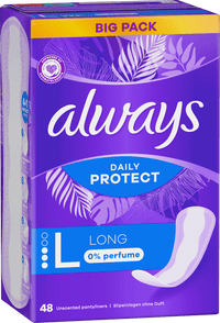 always Slipeinlagen Daily Protect Long ohne Duft, Big Pack, 48 St