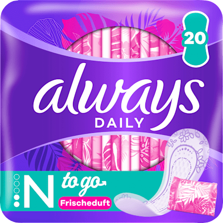 Slipeinlagen Normal to go mit Frischeduft, 20 St