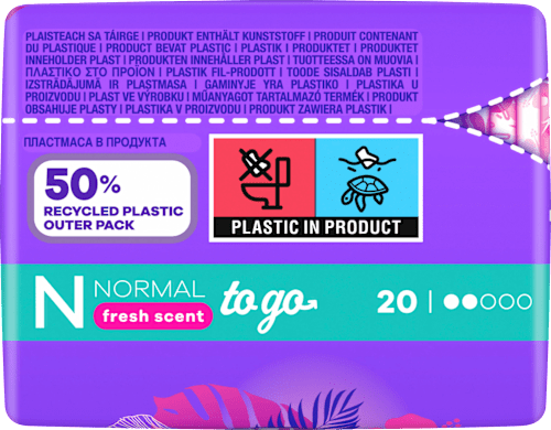 Slipeinlagen Normal to go mit Frischeduft, 20 St