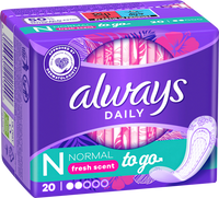 Slipeinlagen Normal to go mit Frischeduft, 20 St