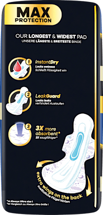 Ultimate-Binden Night Max Protection 6 mit Flügeln, 12 St