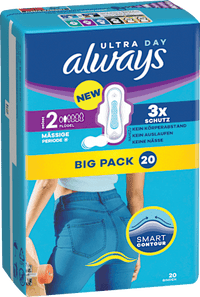 Ultra-Binden Day Long 2 mit Flügeln, Big Pack, 20 St