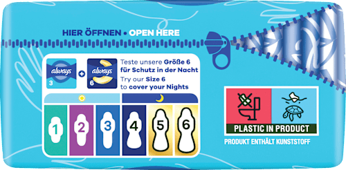 Ultra-Binden Day Long Plus 3 mit Flügeln, Big Pack, 18 St always