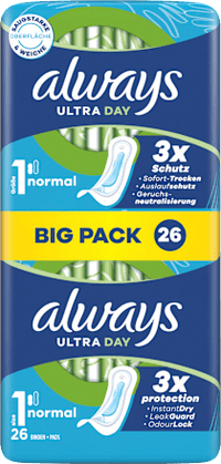 Ultra-Binden Day Normal 1, Big Pack, 26 St always