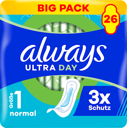 Ultra-Binden Day Normal 1, Big Pack, 26 St always