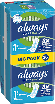 Ultra-Binden Day Normal 1, Big Pack, 26 St always