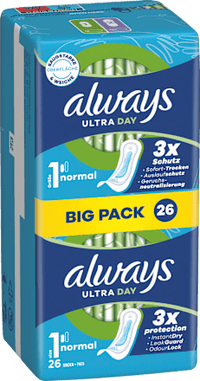 Ultra-Binden Day Normal 1, Big Pack, 26 St always