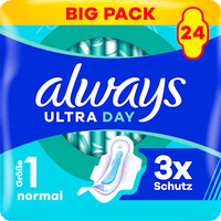 Ultra-Binden Day Normal 1 mit Flügeln, Big Pack, 24 St always