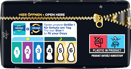 Ultra-Binden Secure Night 4 mit Flügeln, Big Pack, 16 St always