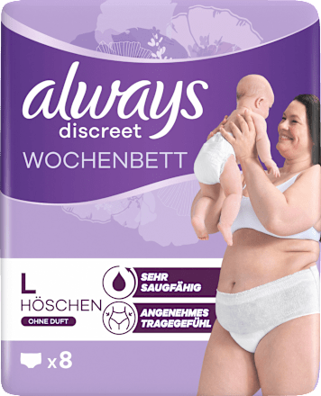 Wochenbett Pants discreet Postpartum, Gr. L, 8 St
