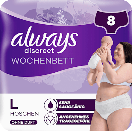 Wochenbett Pants discreet Postpartum, Gr. L, 8 St