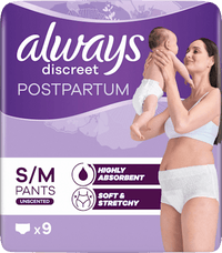 Wochenbett Pants discreet Postpartum, Gr. S/M, 9 St