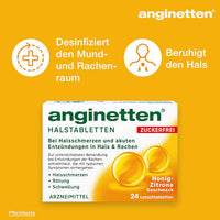 Halstabletten zuckerfrei Honig-Zitrone, 24 St