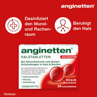 Halstabletten zuckerfrei Kirsche, 24 St