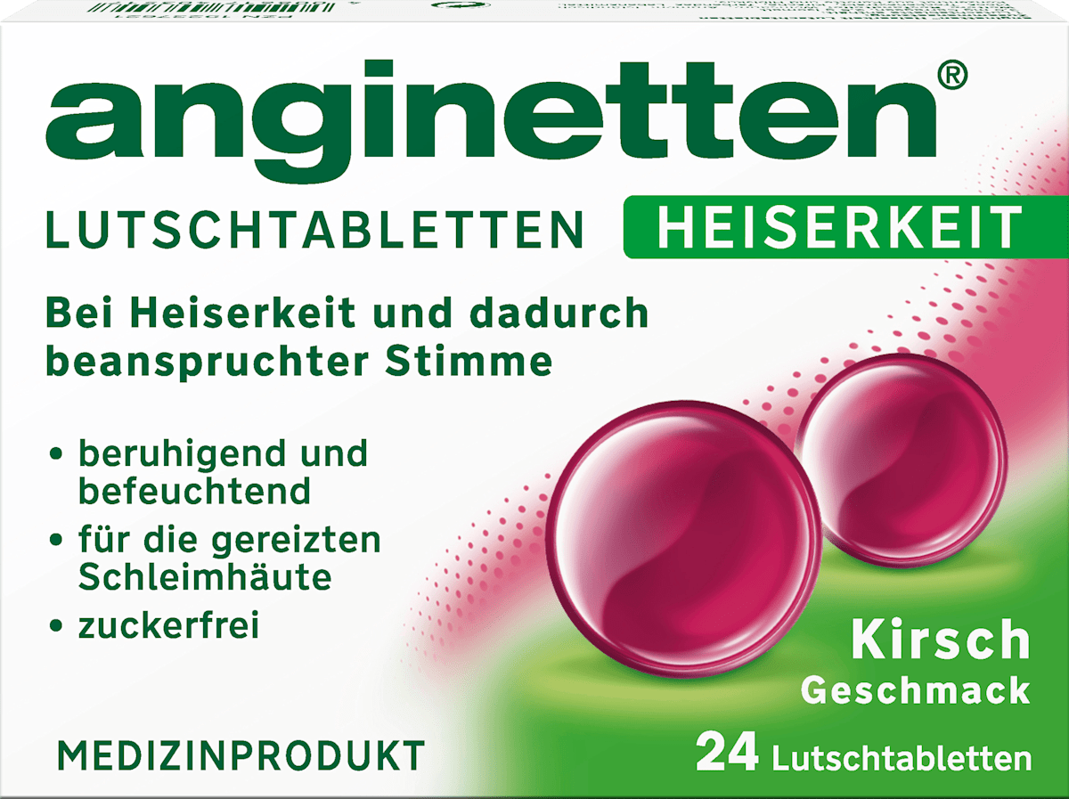 Lutschtabletten Heiserkeit zuckerfrei Kirsche, 24 St
