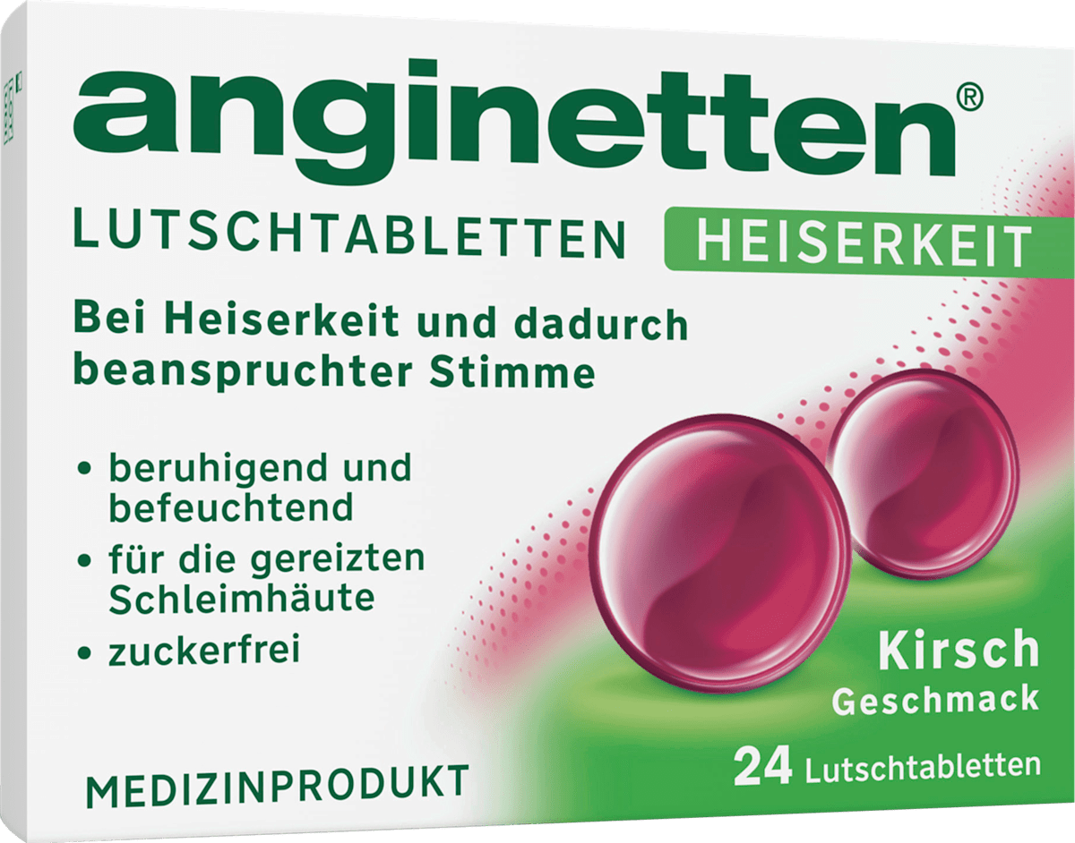 Lutschtabletten Heiserkeit zuckerfrei Kirsche, 24 St