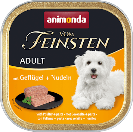 Nassfutter Hund mit Geflügel & Nudeln, 150 g