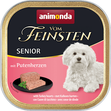 Nassfutter Hund mit Putenherzen, Senior, 150 g