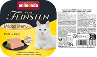 Nassfutter Katze mit Pute & Käse, mildes Menü, 100 g