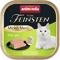 Nassfutter Katze Pute pur, mildes Menü, 100 g