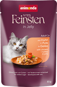 Nassfutter Katze reich an Huhn mit Pute, Raffinesse in Gelee, 85 g