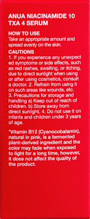 Gesichtsserum Niacinamide 10 + TXA 4, 10 ml