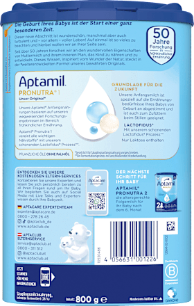 Anfangsmilch 1 Pronutra von Geburt an, 800 g