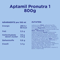 Anfangsmilch 1 Pronutra von Geburt an, 1,2 kg