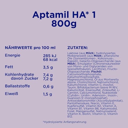 Anfangsmilch HA1 von Geburt an, 800 g