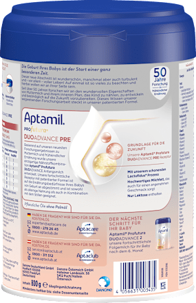 Anfangsmilch Pre Profutura Duo Advance von Geburt an, 800 g