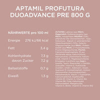 Anfangsmilch Pre Profutura Duo Advance von Geburt an, 800 g