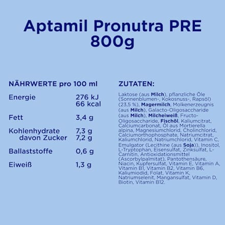 Anfangsmilch Pre Pronutra von Geburt an, 1,2 kg