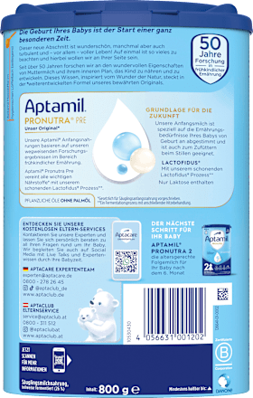 Anfangsmilch Pre Pronutra von Geburt an, 800 g