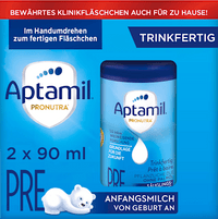 Anfangsmilch Pronutra Pre trinkfertig von Geburt an, 2x90 ml, 180 ml