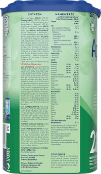 Folgemilch 2 nach dem 6. Monat, 800 g