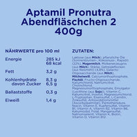 Folgemilch 2 Pronutra Abendfläschchen nach dem 6. Monat, 400 g