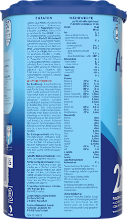 Folgemilch 2 Pronutra nach dem 6. Monat, 800 g