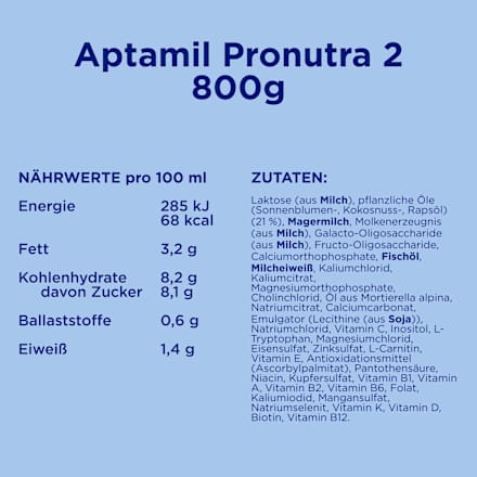 Folgemilch 2 Pronutra nach dem 6. Monat, 1,2 kg
