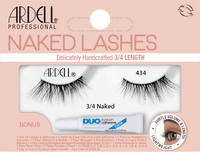Künstliche Wimpern Set 434 3/4 Naked (1 Paar) & Mini Duo Kleber, 1 St