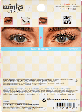 Künstliche Wimpern Set Winks mit Lippenöl, 1 St ARDELL
