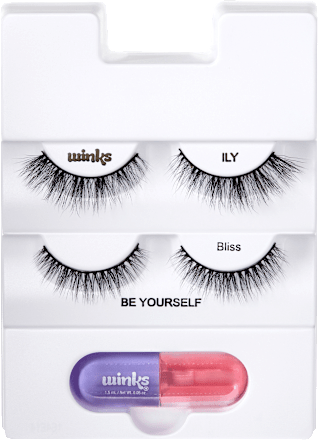 Künstliche Wimpern Set Winks mit Lippenöl, 1 St ARDELL