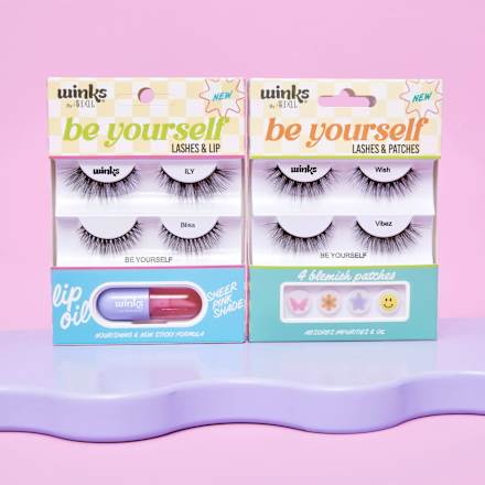 Künstliche Wimpern Set Winks mit Lippenöl, 1 St ARDELL