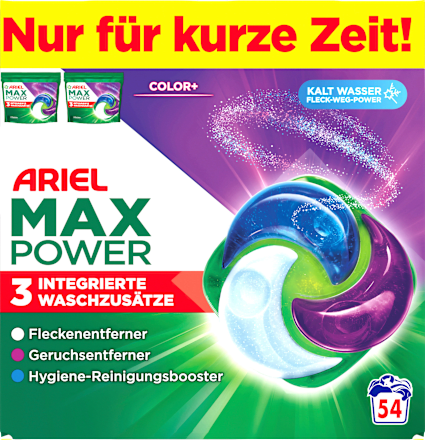 Colorwaschmittel Pods Max Power, 54 Wl