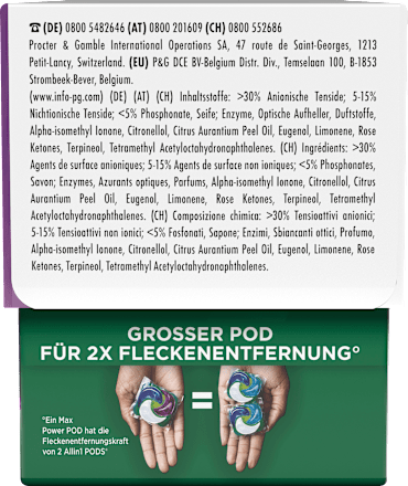 Colorwaschmittel Pods Max Power, 15 Wl