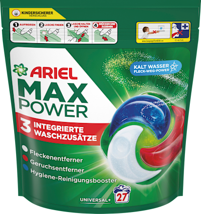 Vollwaschmittel Pods Max Power, 54 Wl