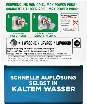 Vollwaschmittel Pods Max Power, 15 St
