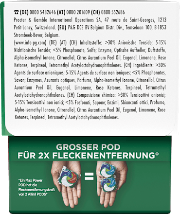 Vollwaschmittel Pods Max Power, 15 St