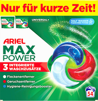 Vollwaschmittel Pods Max Power, 54 Wl